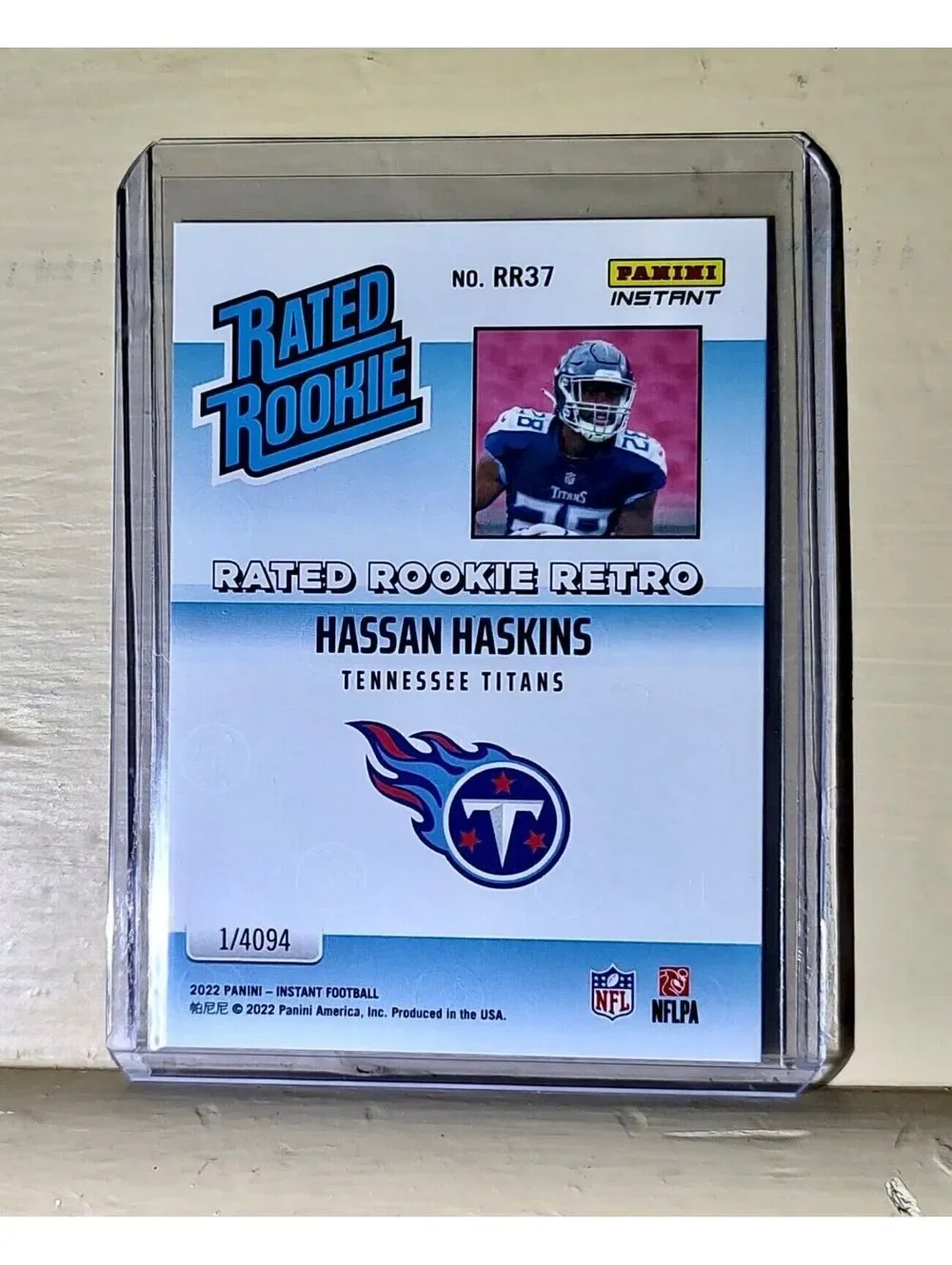 Hassan Haskins 2022 NFL Panini #37 Rated Rookie Retro Football Card 1/4094